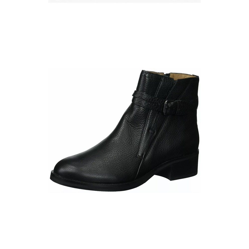 Gentle Souls Percy Black Leather Buckle Ankle Bootie Womens 11M
